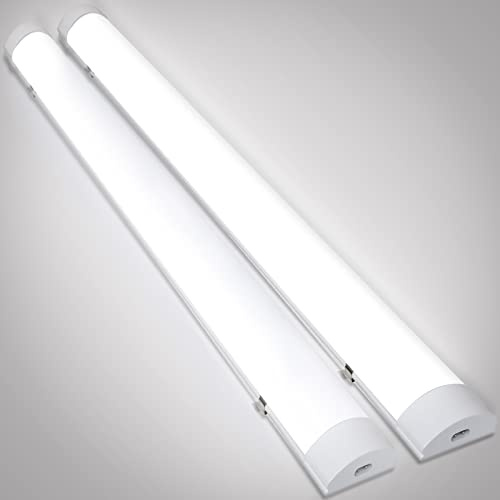 Peviasot Lampada LED Stagna 60 cm 18W 1530LM, Plafoniera LED IP65 Impermeabile, Collegabile, Luce Neutra 4000K, Lampada Tubolare per Ufficio Cantina Officina Garage, Confezione da 6