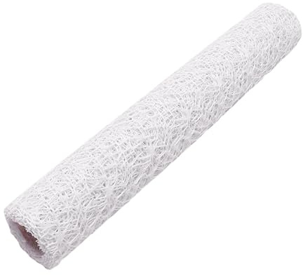 Oshhni Runner da tavolo in carta da regalo con fiori traforati a rete jacquard Novità Rete decorativa con involucro floreale per celebrazioni festive, Bianco