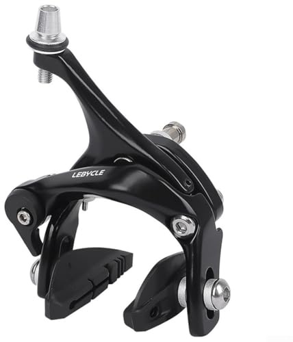 Gdfnmogo Dual Pivot Caliper Brake Set For Road Bikes,Adjustable Side Pull Brakes 47-57mm Aluminum Alloy Racing Bicycle Front Rear Brake Calipers(Black back clip)