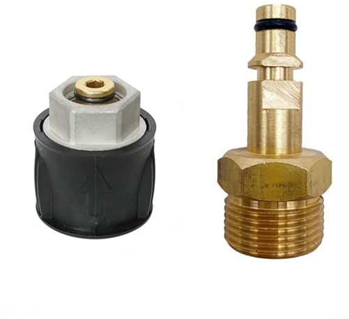 Hochdruckreiniger-Schnellanschluss-Adapter aus Messing für Kärcher K2-K7-Serie, M22 14-mm-Fassung, 220 bar/3200 PSI kompatibel, werkzeuglose Installation