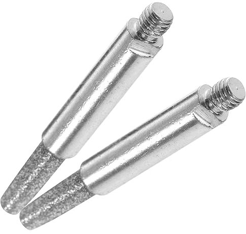 VINTORKY 2pcs Chainsaw Sharpening Stones Burr Grinding Stone Chainsaw Grinding Head for for
