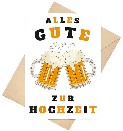 Palanemo Hochzeitskarte Bier lustig Karte DIN A6