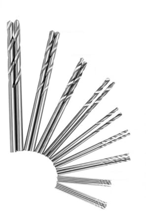 Wambere 1 Satz Spiralbohrer-Set aus Hochgeschwindigkeitsstahl Holzbohrer-Set Metallbohrer Bohrer Set Verschiedene Größen für Holz Kunststoff Dünne Aluminiumplatten bis 5 mm und Andere,Silber B,25pcs
