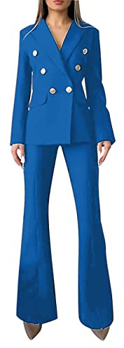Tailleur Donna Con Pantaloni Tuta Da Cerimonia Casual Aperto Davanti Colletto Completo Da Lavoro Manica Lunga Business Set Due Pezzi Giacche E Pantalone Complete Ufficio Taglie Forti Per Sera Party