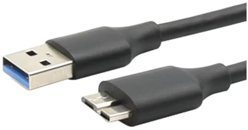 Xnuiasqe Câble Adaptateur de Données USB 3.0 de Type A Mâle vers Micro-B pour Disque Dur Externe