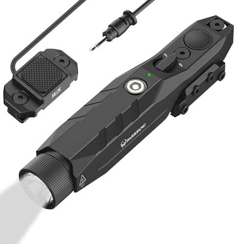 DARKFANG Lampe Tactique de 1450 lumens avec télécommande pour Picatinny et M-Rails