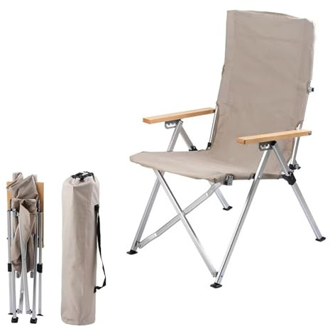 Tragbarer Klapphocker – 120 kg Tragkraft, 5 verstellbare Winkel, leicht und kompakt, mit Tragetasche für Innen- und Außenbereich, Camping, Wandern, Angeln, Picknicks und Partys