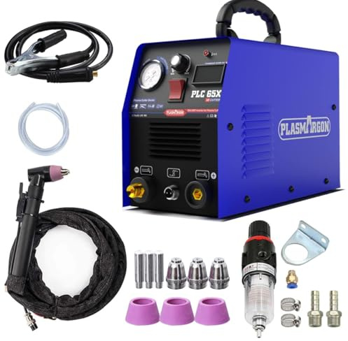 CUT65 65A Plasma Cutter, 230V Air Plasma Cutter with Non-Touch Pilot Arc, IGBT Inverter, LED Digital Display, Portable Metal Cutting Machine, Up to 18mm Max Cut for Stainless Steel, Aluminum & Copper