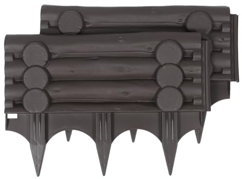 STAHAD Recinzione in Plastica 2 Pezzi Inserto Barriera Decorativa per Aiuole Esterne Pannelli per Bordure Patio e Protezione Piante Resistente a Sole e Pioggia Installazione Rapida