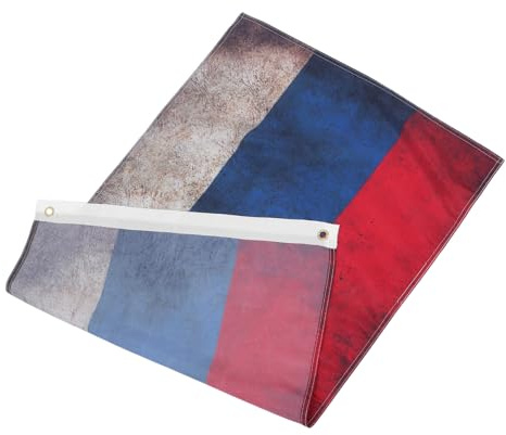HOODANCOS Drapeau Russe Extérieur Vintage en Polyester 60 X 90 CM Drapeau National Décoratif pour Jardin Ornement Fête Résistant à la Décoloration pour Événements Sportifs et Cours