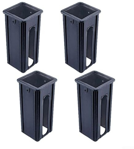 Dolvitrny Juego de mangas de tubo cuadrado de plástico para ejercitadores abdominales - Conector de equipo de fitness PP/PE, adaptador reductor de tamaño de tubo, 4 piezas para gimnasio en casa (E)