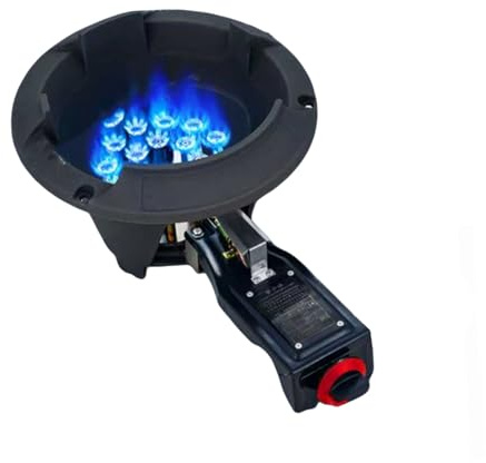 Fornello a gas portatile, bruciatore wok ad alta potenza, 17 kW, per cucinare all'aperto con protezione da guasti alla fiamma, per ristorante, campeggio, GPL