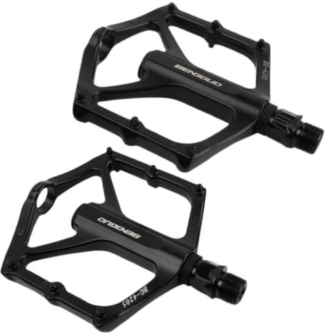 MTB Pedals Bicycle Pedals Aluminium Alloy Non-Slip Flat Pedals Mountain Bike Pedals with Sealed Bearings, 9/16 Inch Platform Pedals for Road Bike, Gravel, Trekking
