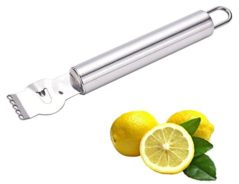 Lxnoap Lemon Zester Grater,Stainless Steel Orange Citru Kitchen Peeler Tool with Channel Knife