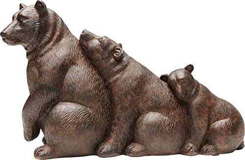Kare Design Deko Figur Relaxed Bear Family, Braun, Deko Objekt, Bärenfamilie, Bär Motiv, handgefertigt, 20x32x13 cm (H/B/T)