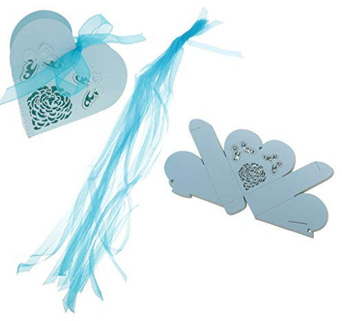 Tubayia - 50 Unidades de moldes de Papel con Forma de corazón, para Dulces, Caja de Regalo, Caja de Bombones, Boda, Regalo para Invitados