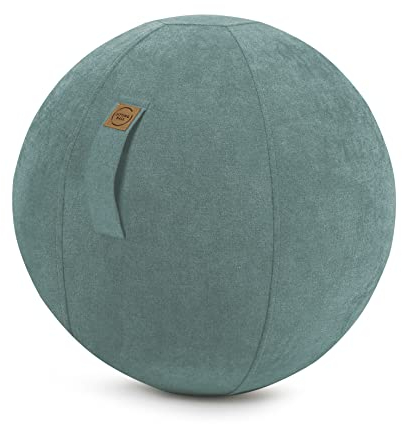 Sitting Ball Sitzball/Gymnastikball ALFA mit Velours-Bezug in Petrol