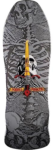 Powell Peralta DCPMRRSSGGS Skateboard-Deck Geegah Skull Sword Silver Re-Issue, Grau
