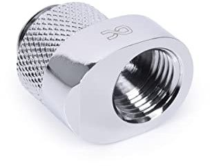 Alphacool 17603 Eiszapfen 8mm Versatzstück drehbar G1/4 AG auf G1/4 IG - chrome Anschluss Wasserkühlung