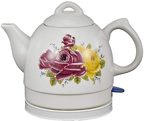 Bollitori Bollitore Elettrico in Ceramica Teiera per Acqua Senza Fili, Teiera-Retro Brocca da 1 Litro, 1000 W Veloce (Colore : C) Present
