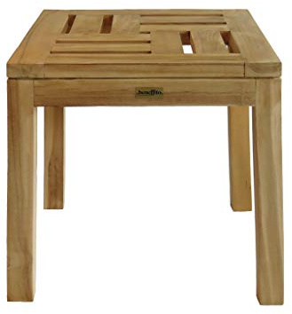 SALENTO - Table basse carrée d'extérieur en Teck d'Indonésie 45x45 cm