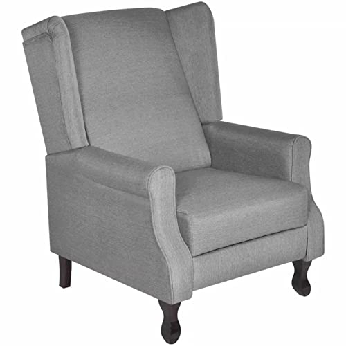 JUNZAI Sessel, Sessel Wohnzimmer, Lesesessel, Stillsessel, Fernsehsessel, Grau Stoff