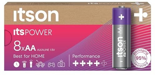 ITSON Blister de 8 Piles Alcalines LR6/AA 1,5V ItsPOWER