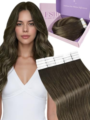 Fshine Pegatinas Extensiones Adhesivas 50g 50cm | Aspecto Natural, Pegatinas Extensiones Adhesivas, Gruesos Y Brillantes, Aporta Mucho Volumen, Adecuada Para Adolescentes