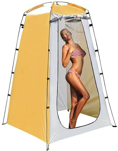 HmLotd Camping Shower Tent – Portable Quick Set Up Privacy Shelter Changing Tent – Outdoor Waterproof Shower Enclosure Toilet Tent With Uv Protection Coating