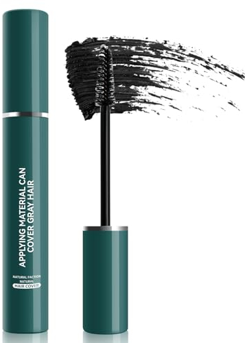 Root Touch-Up Stick - Black Hair Mascara - Grey Hair Cover Up - Semi-Permanent Hair Dye Temporary Brush - Waterproof Long Lasting Grey Hair Coverage Beard - 14ml