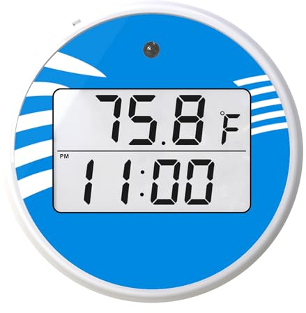 Wasserthermometer-Timer für Eisbad – digitales Eisbad-Temperaturthermometer, schwimmendes Pool-Eiswassertemperatur-Thermometer, Kaltwasserwanne, Eisbad-Zubehör