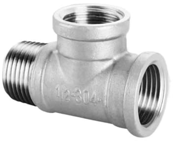 Raccordo per tubo a T a 3 vie filettato DN6/DN8/DN15/DN25 maschio+maschio+femmina 1/4 1/2 3/4 1 1-1/4 Filettato in acciaio inossidabile 304-filettatura maschio femmina_b-1/2