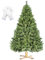 Künstlicher Weihnachtsbaum 213 cm, Gelbgrün Tannenbaum Christbaum Tanne Unecht Mit Holzständer, Christbaum PVC Nadeln Christmas Tree Weihnachtsdeko