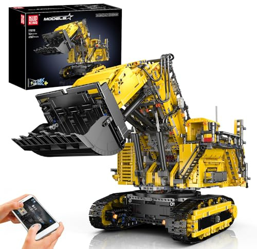 Mould King 17070 MOC Technik Ferngesteuert Bagger für Libo R 9800 Raupenbagger, 4767 Teile Technologie LKW-Modell Klemmbausteine Bauset Spielzeug für Erwachsene Mit 6 Motoren