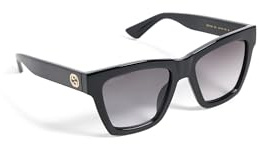 GUCCI Womens GG1714S Sunglasses, Black-Black-Grey, 54