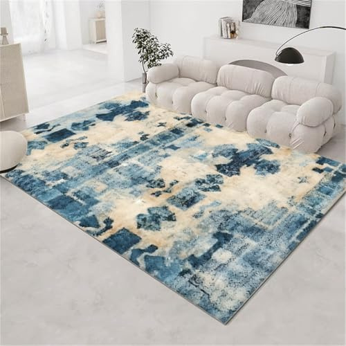 RUGMRZ Alfombras Alargadas 170x240CM Cocina Antideslizante 7 Alfombra Gaming De Pie Cama Grande Salon Terciopelo Cristal Retro, Abstracto y Resistente al Azul Sucio