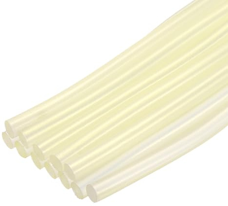 QUARKZMAN 12 Stück Heißklebestift 7mm x 200mm Heißkleber Klebestifte EVA Klebesticks Heissklebepistole für Klebepistole DIY Ersatzsticks Holz Kunststoff Handwerk Zitronengelb