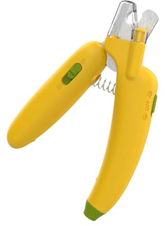 FONDOTIN Pet Nail Clipper Mit -licht Ergonomisches Design Für Haustiere Katzen Und Hundepflegewerkzeug Gelb Für Sicheres Und Trimmen Von Krallen