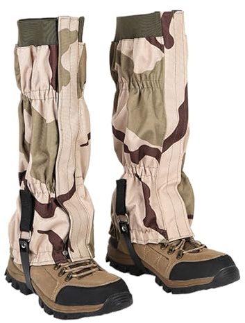 Snake Gamaschen Lange Tube Wadenabdeckung Sanddichte Beingamaschen Anti-Verschleiß-Schutz für Wandern Jagd Schnee Männer Frauen Sand und Schmutz Proof Vielseitig Outdoor 1 Paar, mehrfarbig
