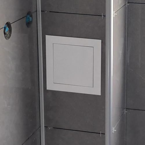 ZIMGOD Trampilla Pladur Tapa de Registro para Ducha de Baño con Pared de Azulejos, Cubierta Impermeable para Puerta de Acceso, Placa de Cubierta de Techo con Pestillo Táctil(8x12in(200x300mm))