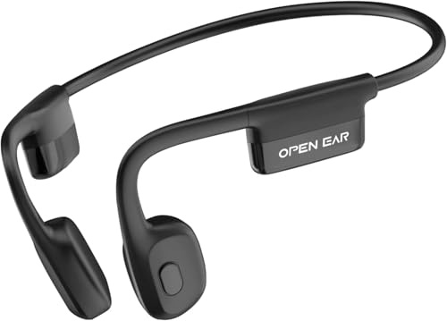 Relxhome Knochenschall Kopfhörer, Open Ear Kopfhörer Bluetooth 5.3 mit Dual-Mikrofon, 8Stunden Akkulaufzeit, IPX6 wasserdichte Kabellose Sport Kopfhörer für Laufen, Radfahren, Fitness