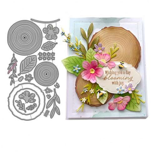 Sredwtk Blumen Baumräder Stanzschablonen Herbst Weihnachten Kartenherstellung Schablone Scrapbooking Prägevorlage Stanzformen Für Grußkarten Bastelalben Einladungen Dekoration