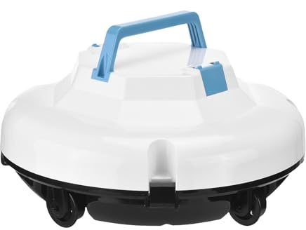 Bewinner Robot Nettoyeur de Piscine sans Fil, Aspirateur de Piscine Hors Sol, Nettoyage à Double Aspiration Forte, Stationnement Automatique, Charge Rapide de 2,5 (Prise UE)
