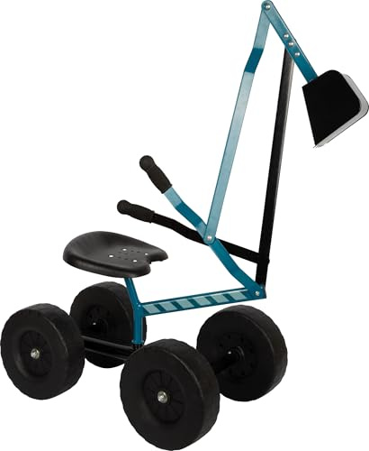 Small Foot Blå Hjulgrävmaskin, Barns Åkbara Sandgrävare Med 360° Rotation, Metallram Med Plastsits, 50 Kg Viktkapacitet, För Trädgård Och Sandlåda, För Barn Från 3 År, 12798