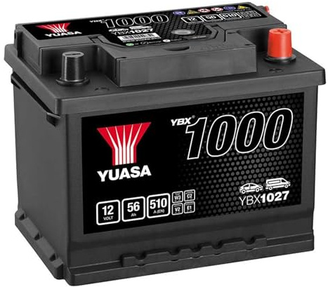 Yuasa YBX1027 12V 56Ah 510CCA Sealed Maintenance Free High Performance Car Battery