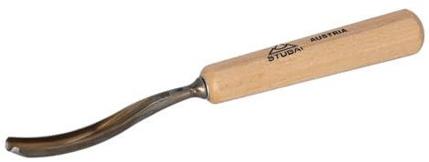 Stubai 522006 Couteau à sculpteur avec manche en bois, Or/Beige, 6 mm