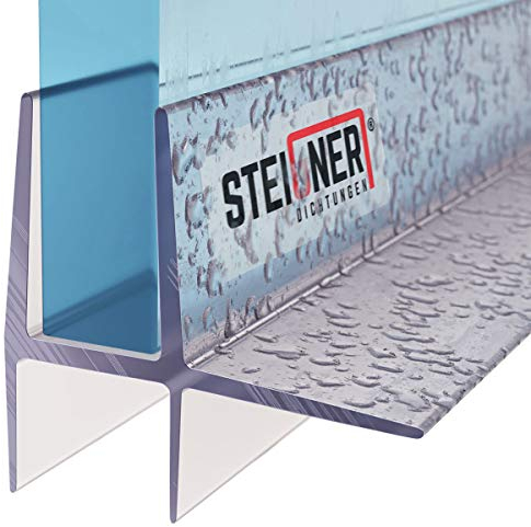 STEIGNER Joint de douche pour paroi en verre, 70cm, vitre 5/ 6mm, joint d'étanchéité PVC droit pour les cabines de douche réctangulaires, UK16