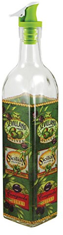 Grant Howard 50867 16 Ounce Sicilian Olives Oil & Vinegar Cruet, Glass, Clear