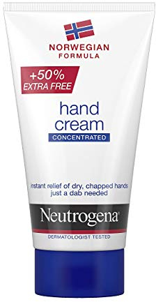 Neutrogena Formula Norvegese Crema Mani Concentrata Profumata, Crema mani riparatrice con Glicerina e Vitamina E, Crema mani secche e screpolate profumata per sollievo e idratazione 24h, 75 ml