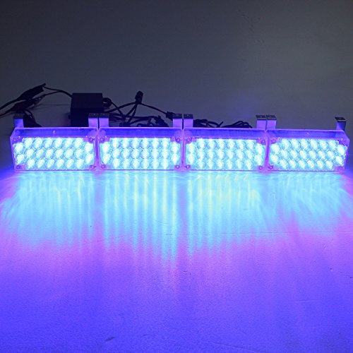 MASUNN 10.5 v-13,5 v 22 x LED Flash Strobe Auto 4 Bar Allarme Emergenza Grill Lampada-Blu